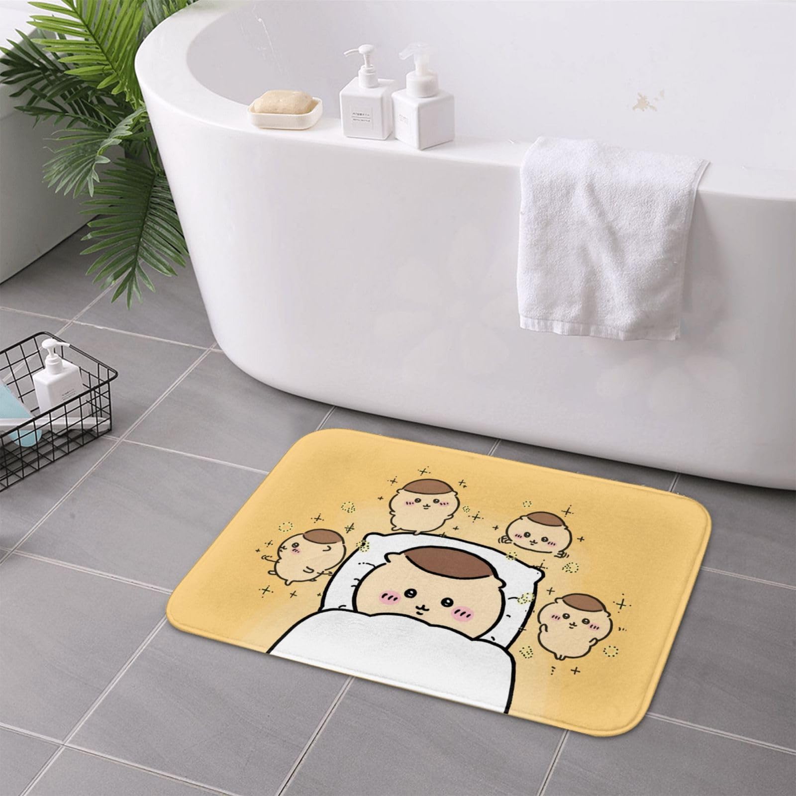 ❤未使用❤うさぎ&くま　ふわふわバスマット♫　40×60 Amazon | バスマット ちいかわ くりまんじゅう お風呂マット